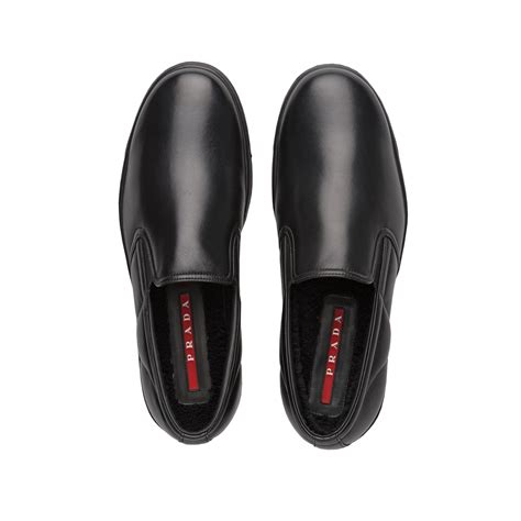 prada black mens slip ons|Prada slip on sneakers men.